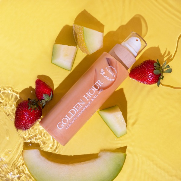 Aurora Natural Products Golden Hour Shimmering Body Gel, 250ml