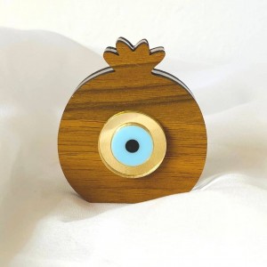 Charm Wooden pomegranate with mirror eye